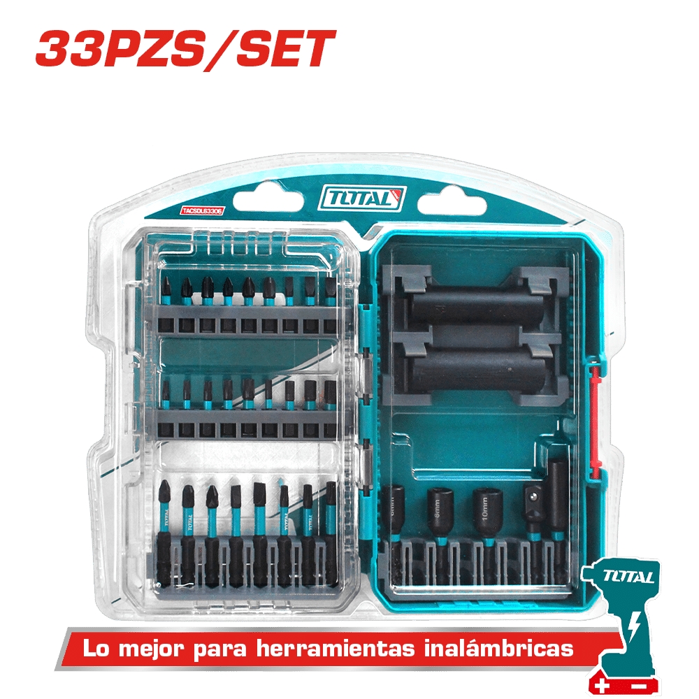 Bộ 33 đầu tuýp và mũi bắt vít đóng Total TACSDL63306 1 Bộ 33 đầu tuýp và mũi bắt vít đóng Total TACSDL63306