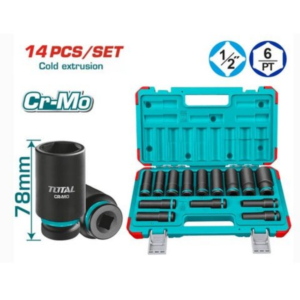 Bộ 14 đầu tuýp Deep impact 1/2" Total THKISD12143L