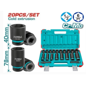 Bộ 20 đầu tuýp impact 1/2" Total THKISD12203L
