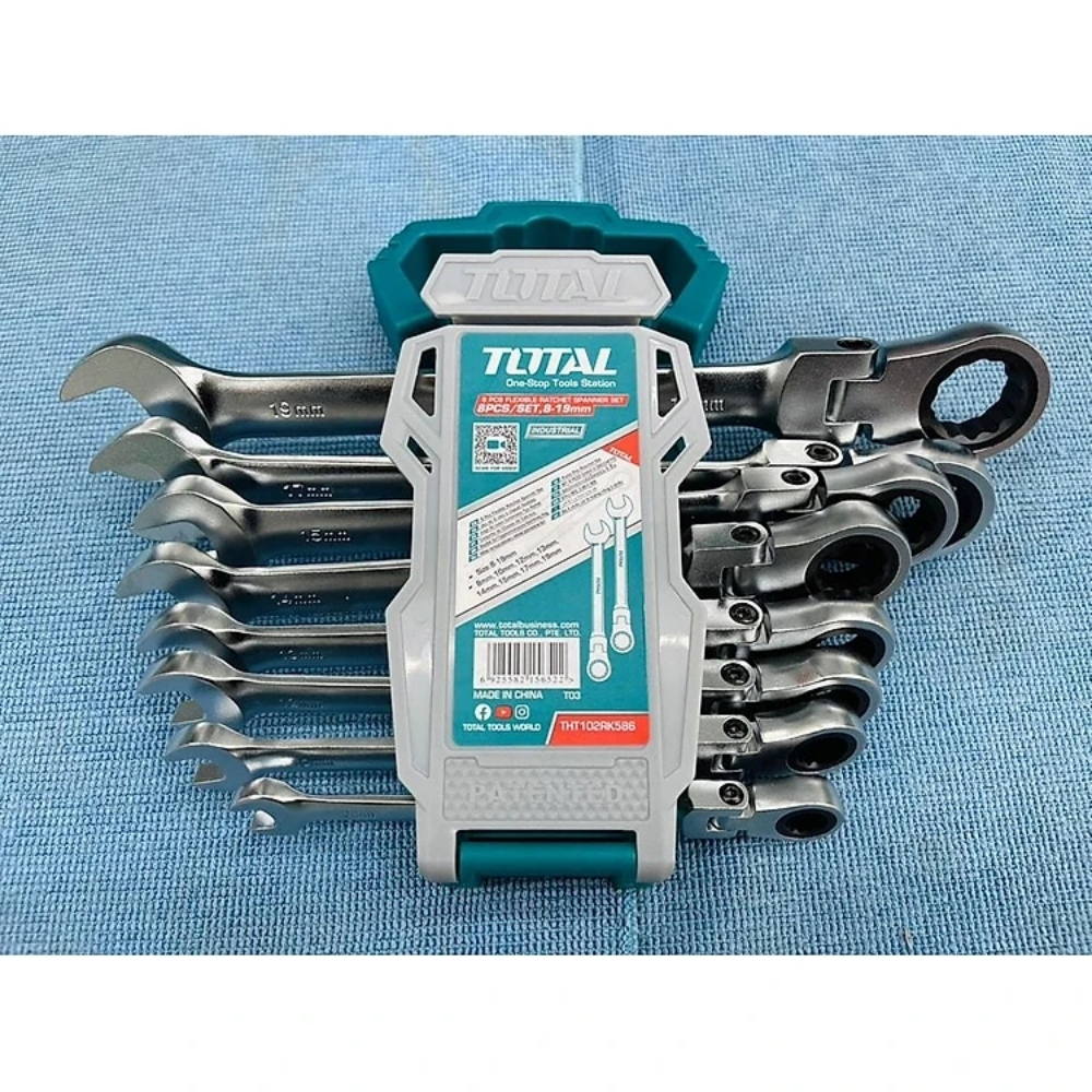 Bộ 8 cờ lê miệng vòng 2 chiều Total THT102RK586 2 THT102RK586-2