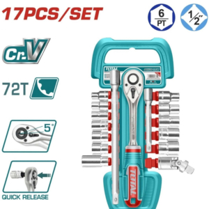 Bộ 17 đầu tuýp 1/2" Total THT121171