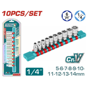 Bộ 10 đầu tuýp 1/4" Total THT1411023