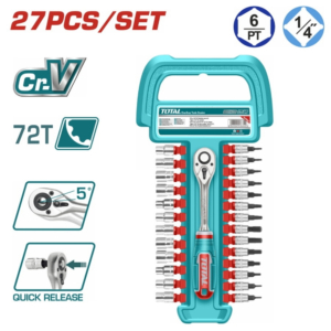 Bộ 27 đầu tuýp 1/4" Total THT141271
