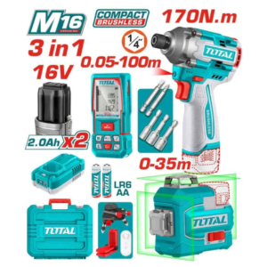 Bộ combo máy siết vít và thiết bị đo Total TOSLI250886