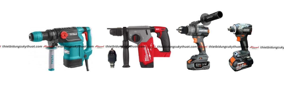 Máy móc và công cụ dành cho THỢ ĐIỆN LẠNH 10 Máy khoan đục siết vít chuyên dụng cho thợ điện lạnh