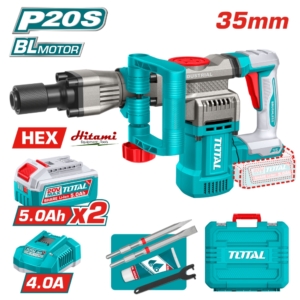 Máy đục bê tông dùng pin 20V Total TDBLI203582 (2 pin & sạc)