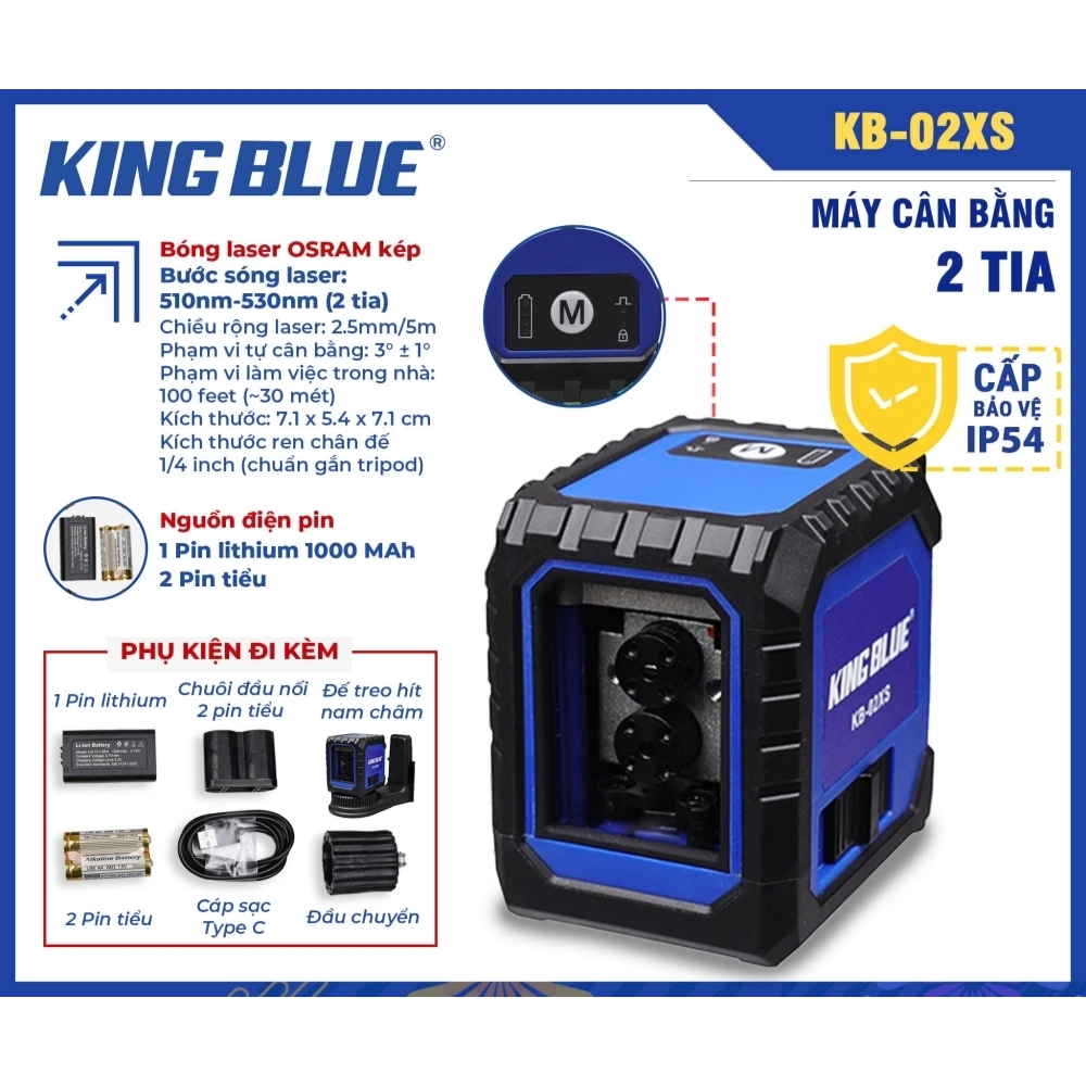 Máy đo mức cân bằng tia laser King Blue KB-02XS 2 King-Blue-KB-02XS-8