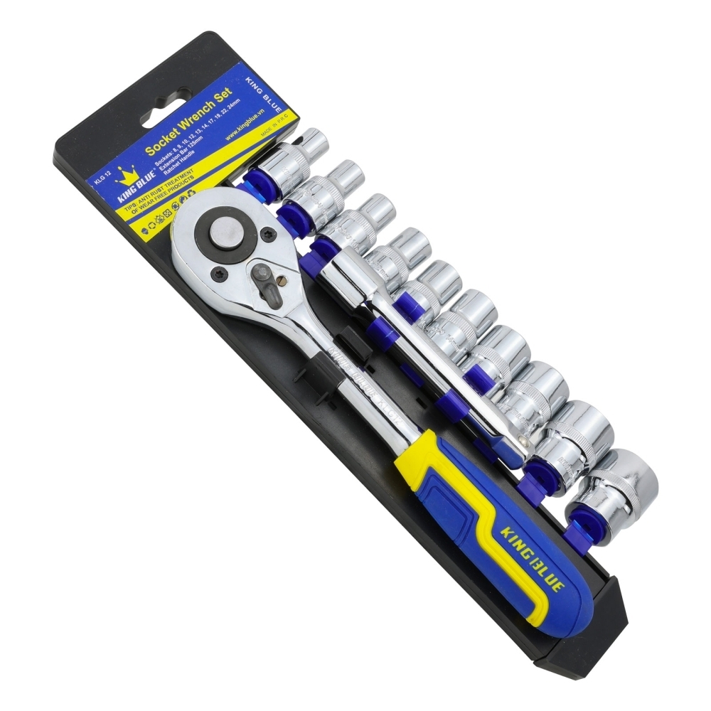 Bộ cần tuýp tự động 12 chi tiết King Blue KLG12 1 Bộ cần tuýp tự động 12 chi tiết King Blue KLG12