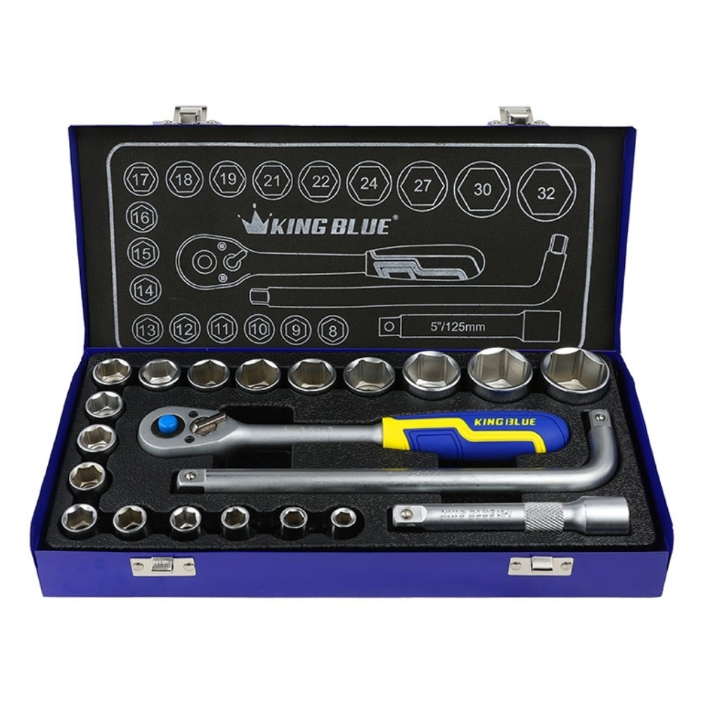 Bộ tuýp 21 chi tiết 1/2" King Blue KLG21 10 Bộ tuýp 21 chi tiết 1/2" King Blue KLG21