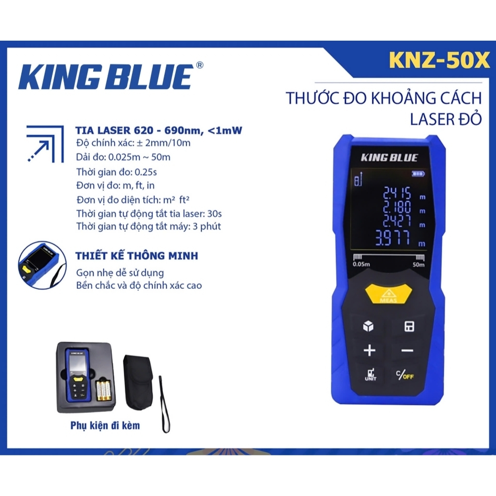 Máy đo khoảng cách bằng tia laser King Blue KNZ-50X 5 King-Blue-KNZ-50X-5