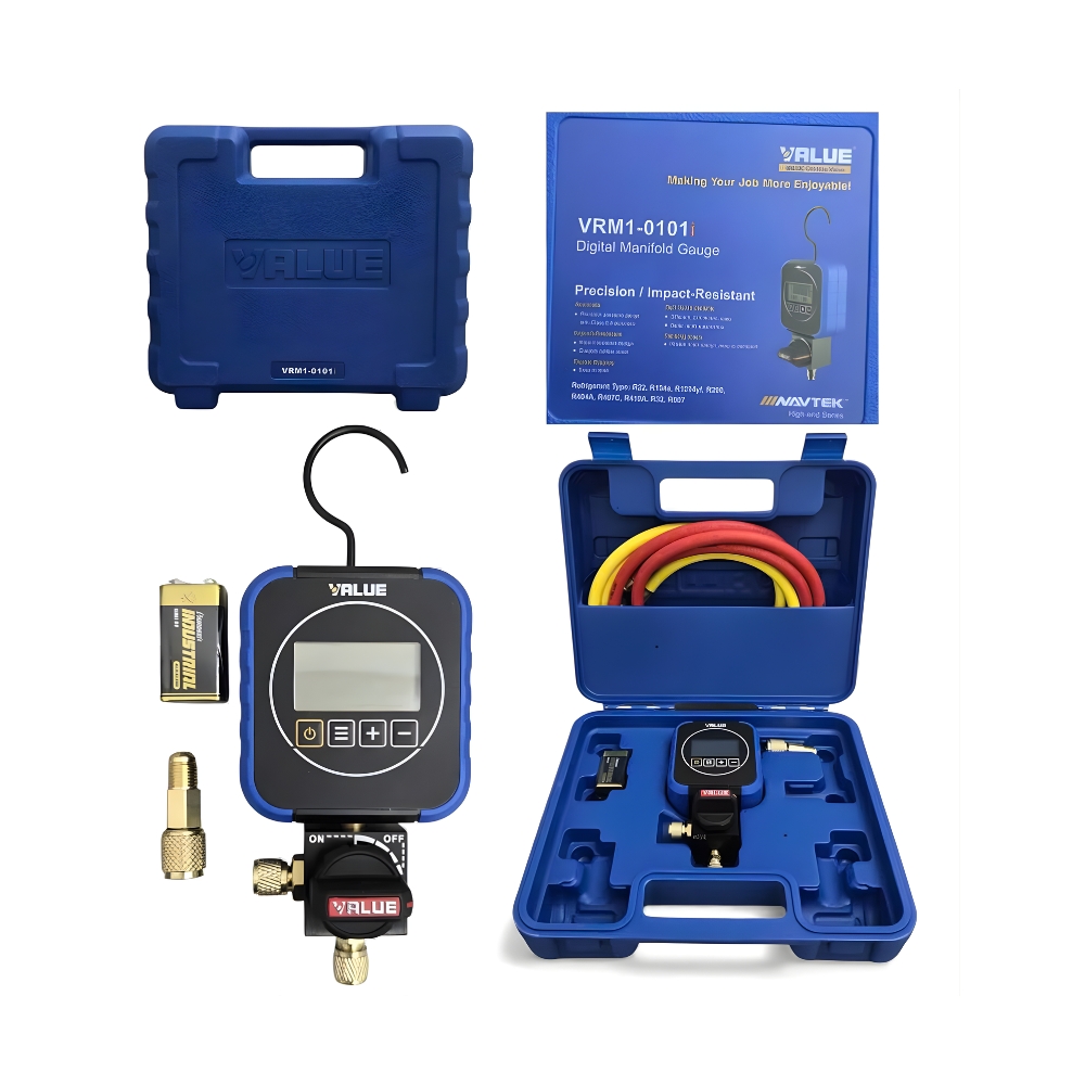 Đồng hồ đo và nạp gas lạnh kỹ thuật số đa năng Value VRM1-0101i 1 Đồng hồ đo và nạp gas lạnh kỹ thuật số đa năng Value VRM1-0101i