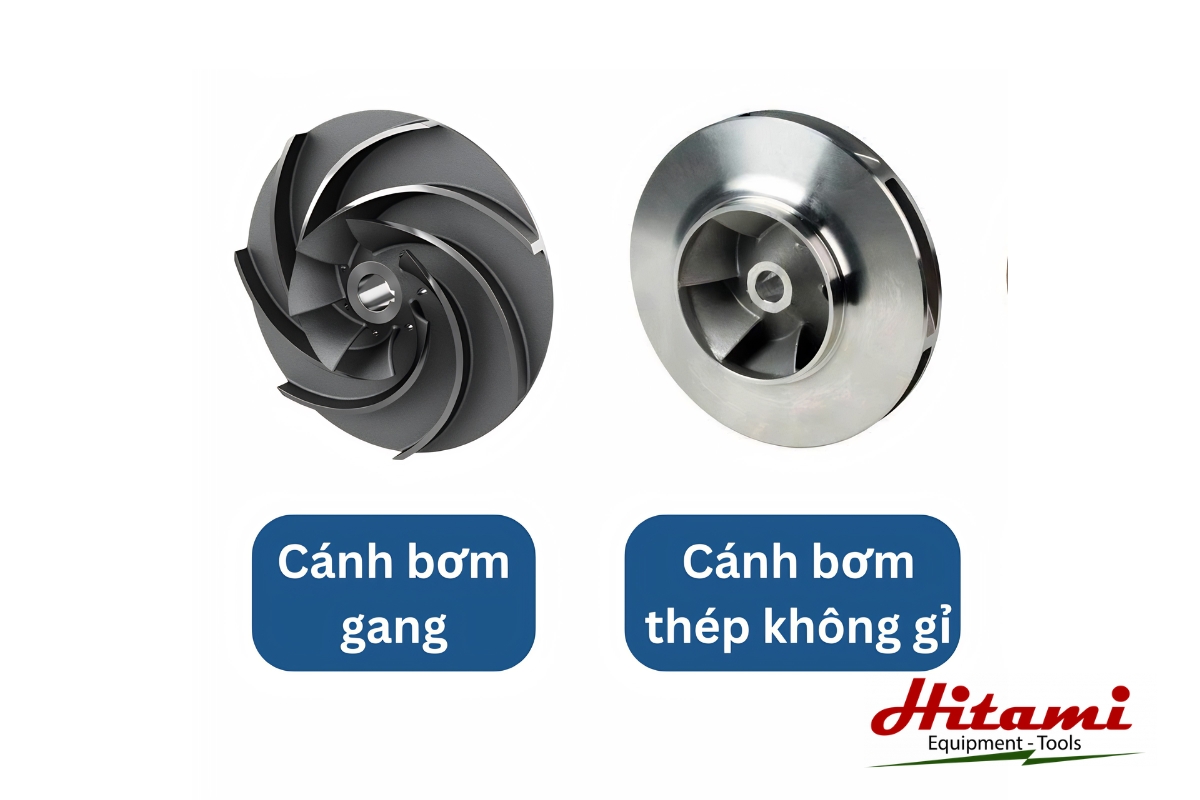 Tư vấn mua máy bơm tưới vườn phù hợp và tiết kiệm chi phí 4 Chất liệu cánh bơm
