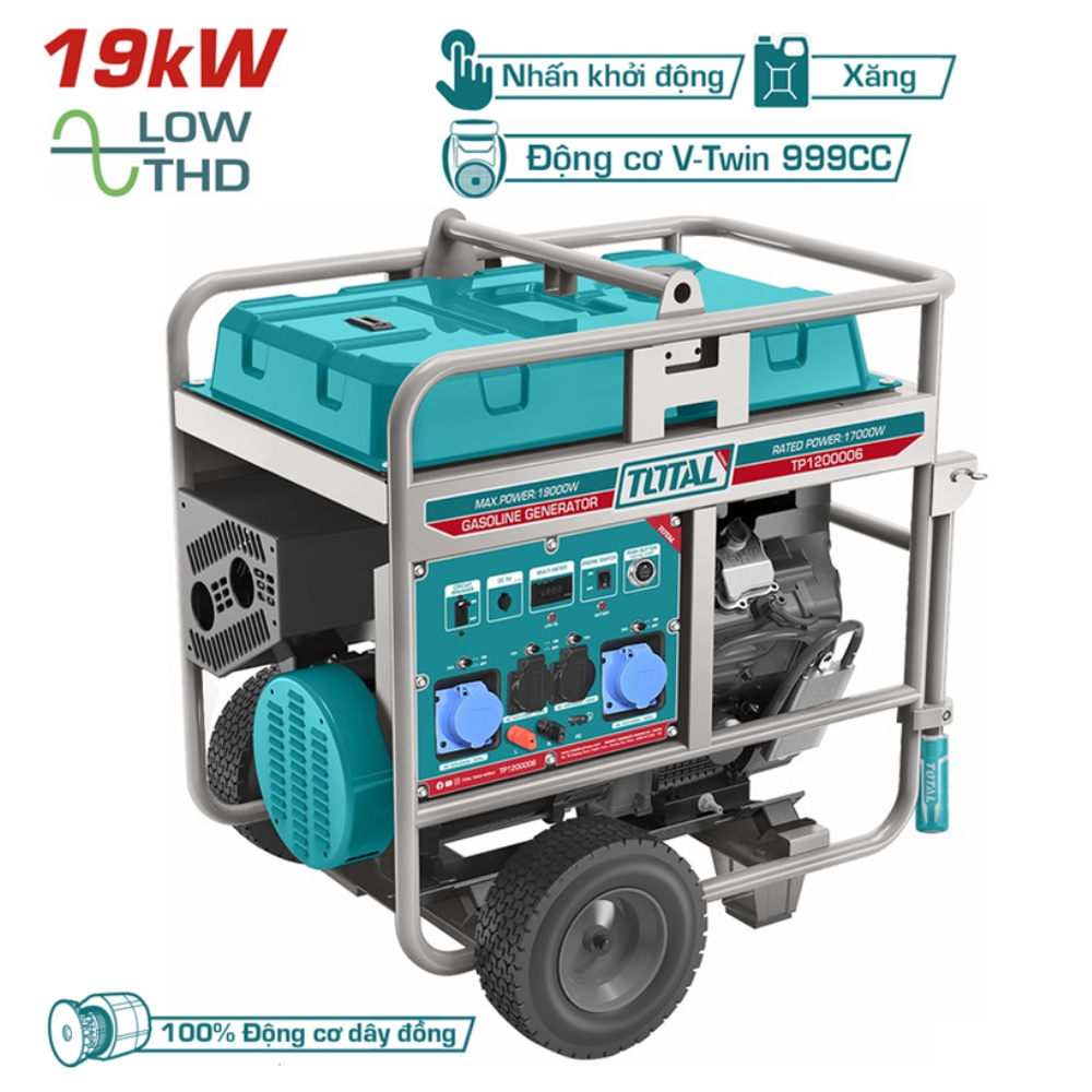 Máy phát điện chạy xăng 19KW Total TP1200006 1 Máy phát điện chạy xăng 19KW Total TP1200006