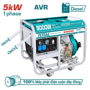 Máy phát điện chạy dầu 5KW Total TP450001