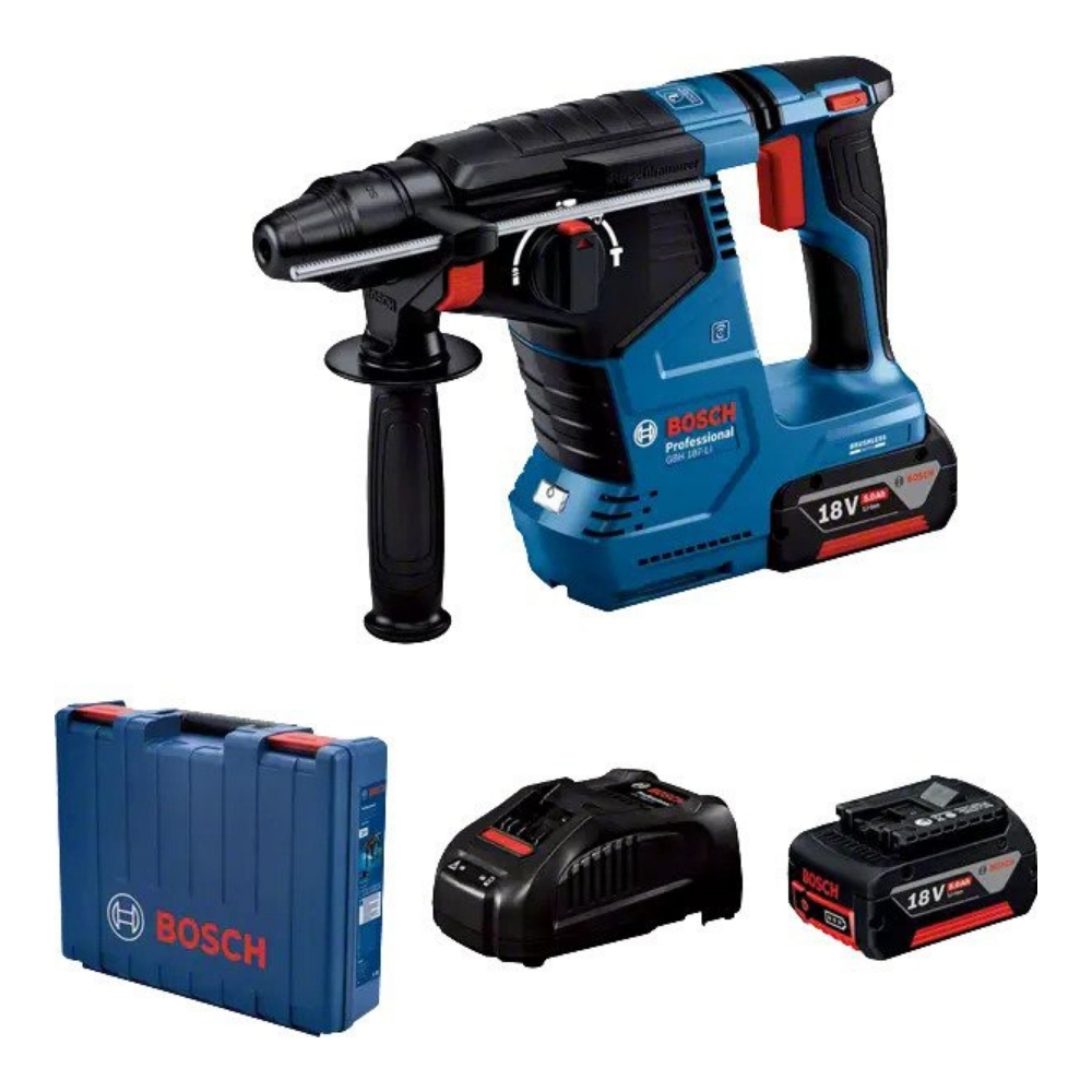 Máy khoan bê tông pin 18V 2.4J Bosch GBH 187-LI 1 Máy khoan búa dùng pin 18V 2.4J Bosch GBH 187-LI