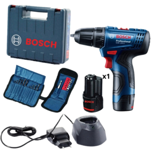 Máy khoan vặn vít pin 12V 30Nm Bosch GSR 120-LI GEN II (1 pin+sạc 2 chấu+phụ kiện)