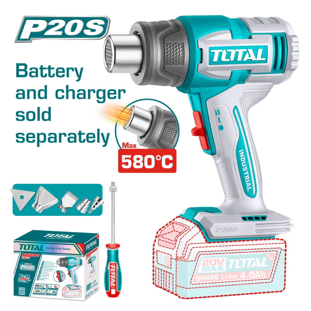 Máy thổi nhiệt dùng pin 20V Total TBLI2008 (chưa pin & sạc) 2 Máy thổi nhiệt dùng pin 20V Total TBLI2008 (chưa pin & sạc)