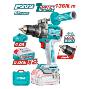 Máy khoan búa dùng pin 20V 136Nm Total TIDLI201368 (2 pin 5ah & sạc)