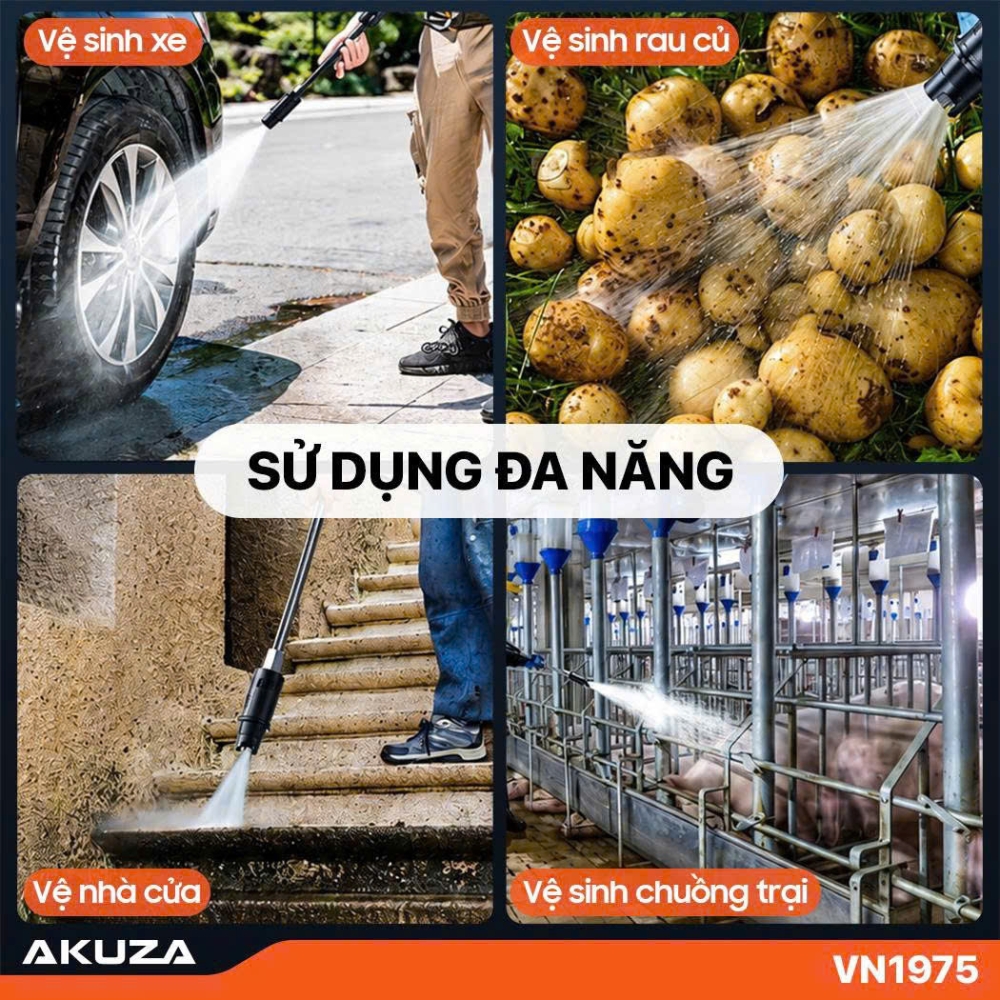 Máy rửa xe gia đình áp cao Akuza VN1975 6 may-rua-xe-Akuza-VN1975-6