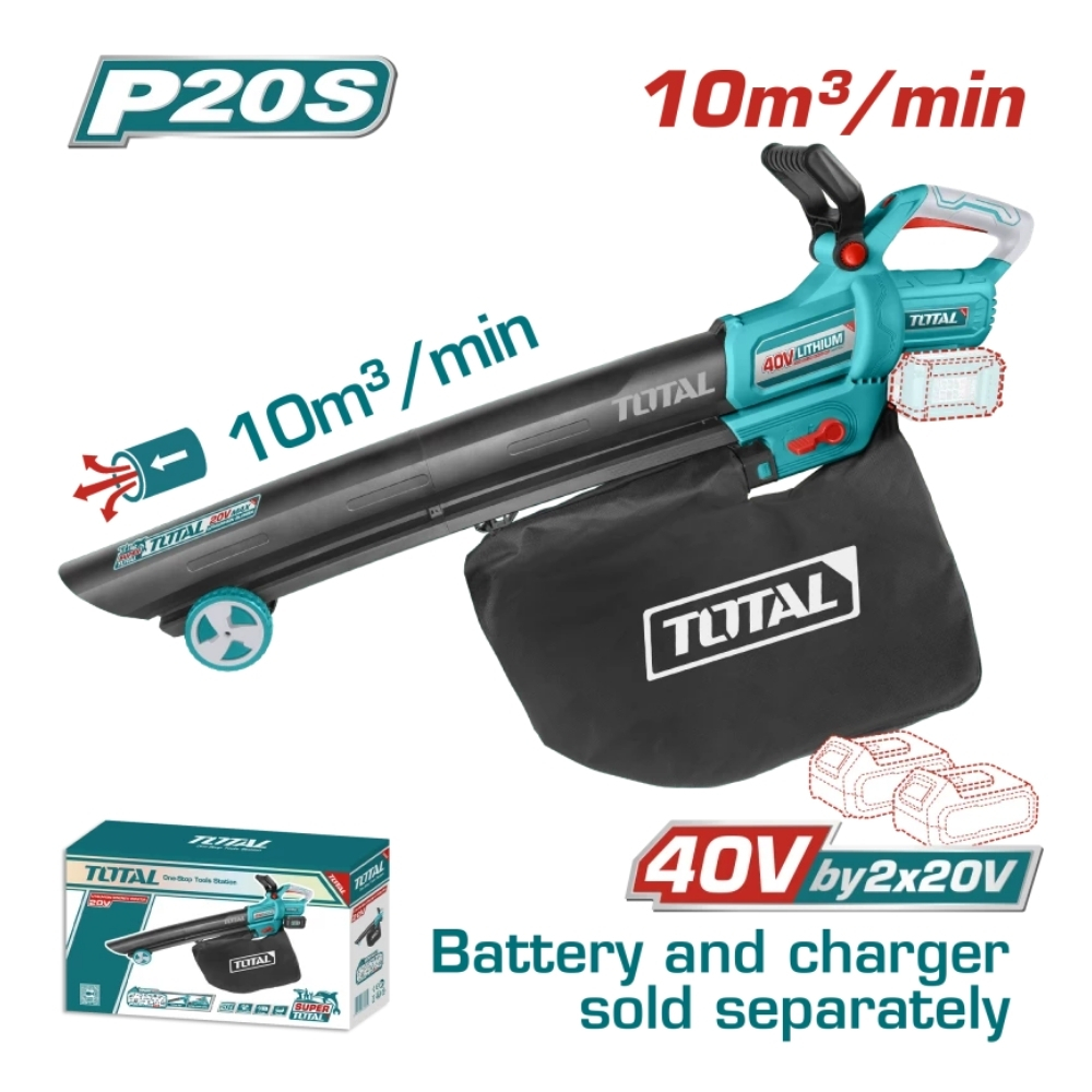 Máy thổi hút bụi dùng pin 20V Total TABLI2003 (chưa pin & sạc) 1 Máy thổi hút bụi dùng pin 20V Total TABLI2003 (chưa pin & sạc)
