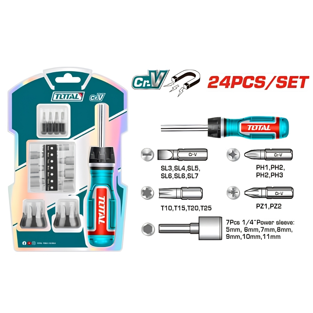 Bộ 24 tua vít Total TACSD30246 1 Bộ 24 tua vít Total TACSD30246