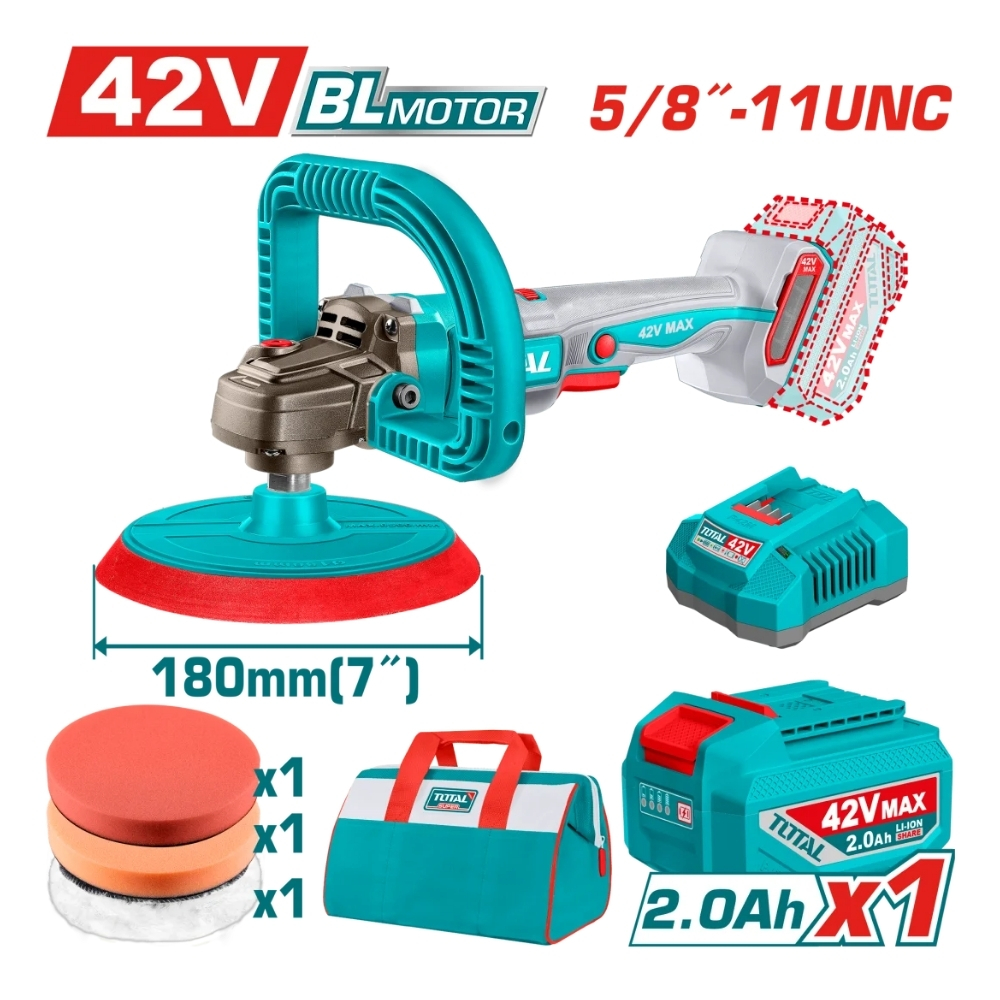 Máy đánh bóng dùng pin 42V-180mm Total TAPLI42181 1 Máy đánh bóng dùng pin 42V-180mm Total TAPLI42181