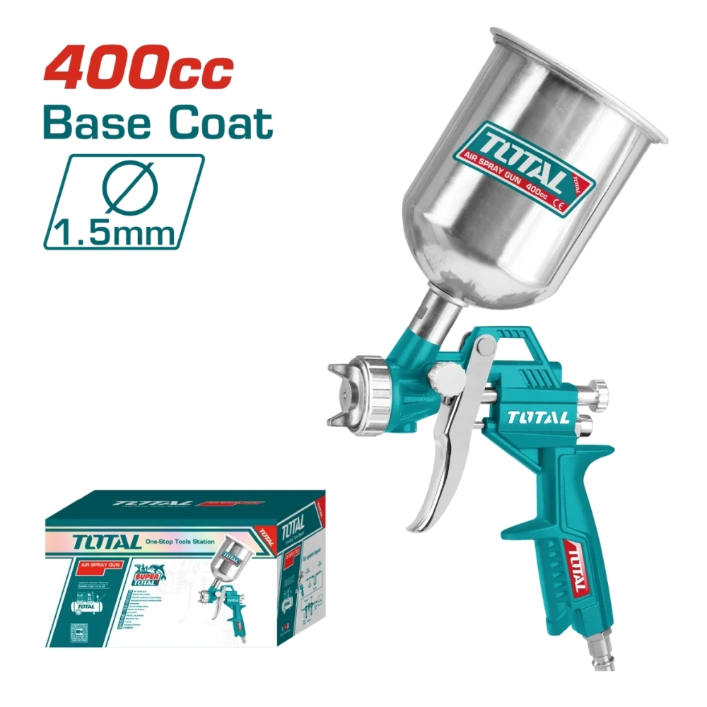 Súng phun sơn khí nén 400cc Total TAT10401 1 Súng phun sơn khí nén 400cc Total TAT10401