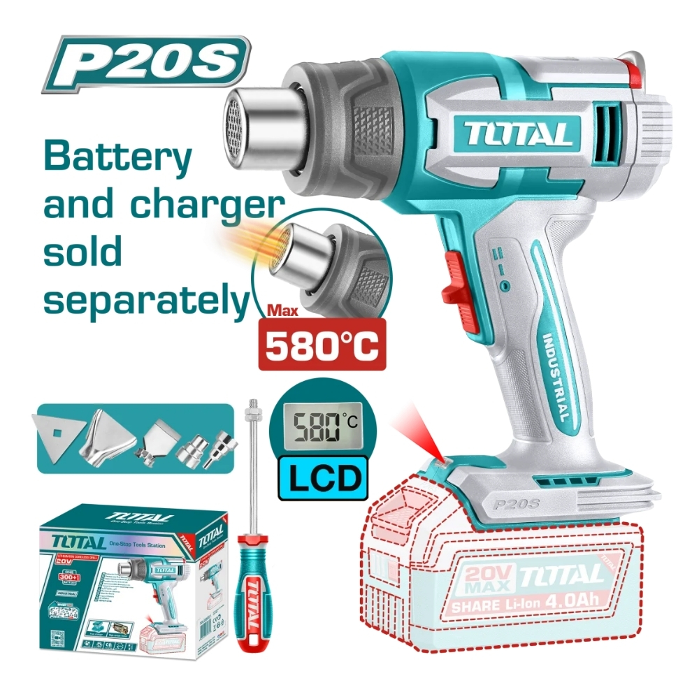Máy thổi nhiệt dùng pin 20V Total TBLI2058 (không kèm pin & sạc) 1 Máy thổi nhiệt dùng pin 20V Total TBLI2058 (không kèm pin & sạc)