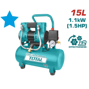 Máy nén khí không dầu 15L 1.5HP Total TCS1110152T