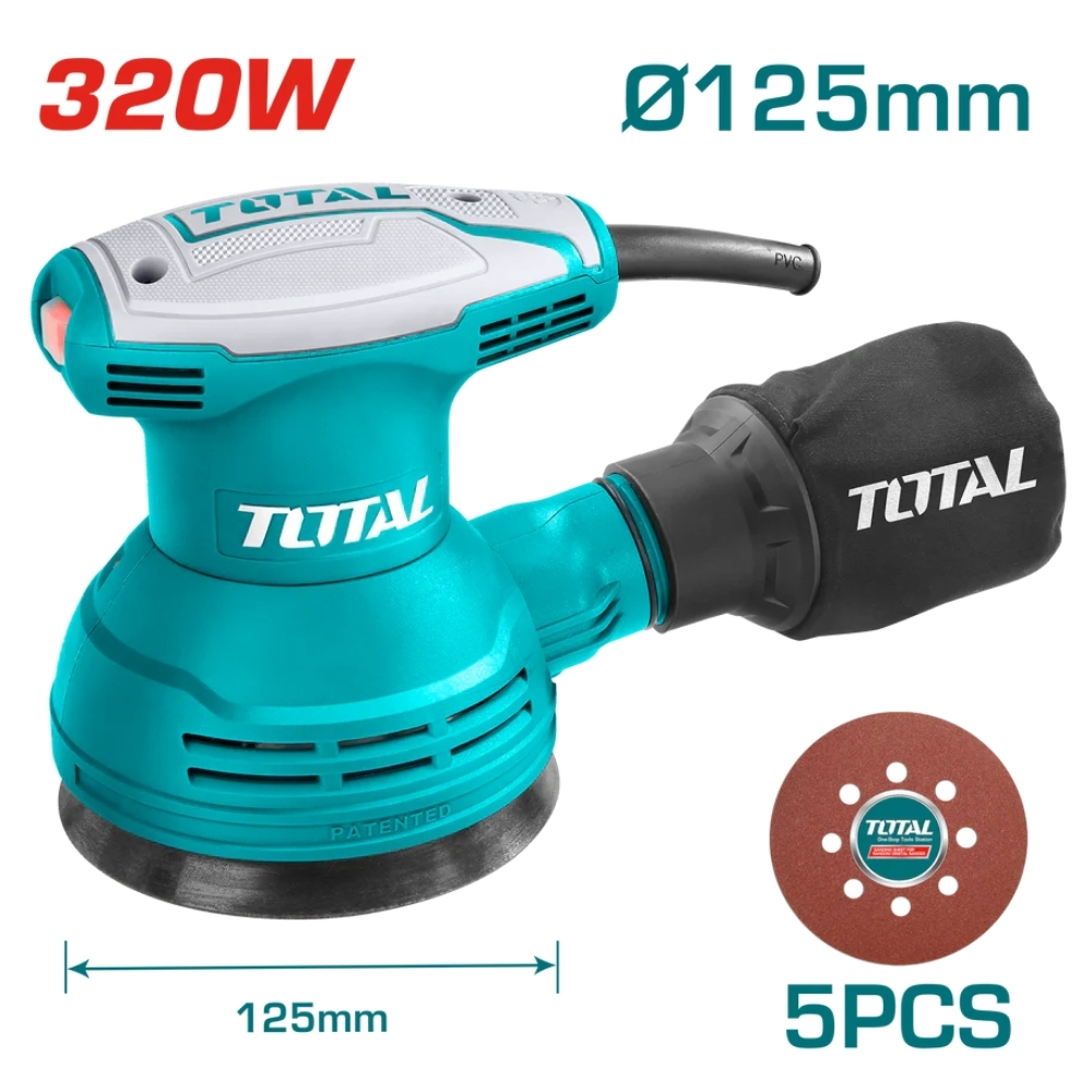Máy chà nhám tròn 320W Total TF2031256 1 Máy chà nhám tròn 320W Total TF2031256