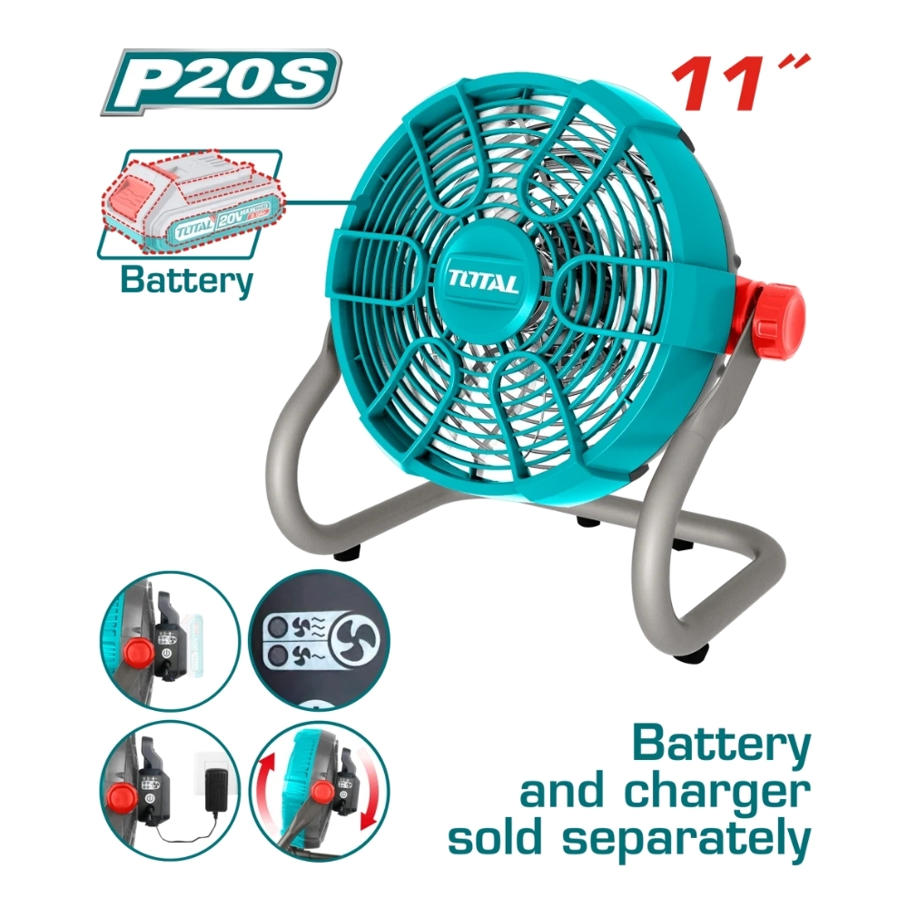 Quạt máy dùng pin 20V 11 inch Total TFALI2002 (chưa pin & sạc) 1 Quạt máy dùng pin 20V 11 inch Total TFALI2002 (chưa pin & sạc)