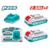 Bộ 2 pin 20V 2Ah & 1 sạc nhanh Total TFBCPK1222