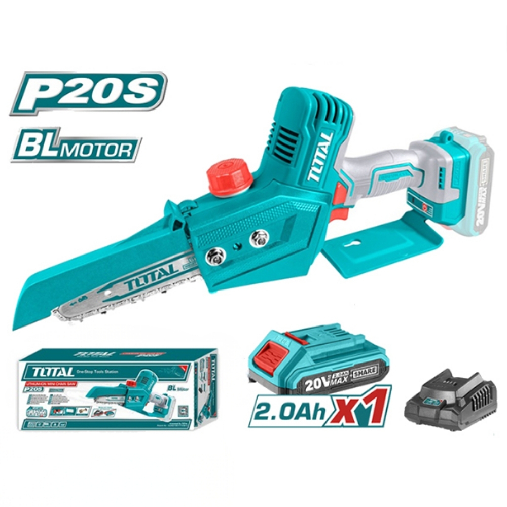 Máy cưa xích dùng pin Lithium 20V Total TGSLI20685 1 Máy cưa xích dùng pin Lithium 20V Total TGSLI20685