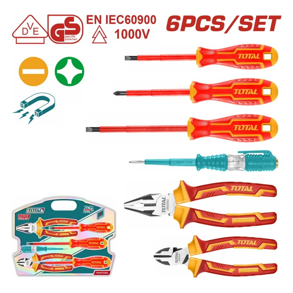 Bộ 6 công cụ cách điện Total THKIST3062 1 Bộ 6 công cụ cách điện Total THKIST3062