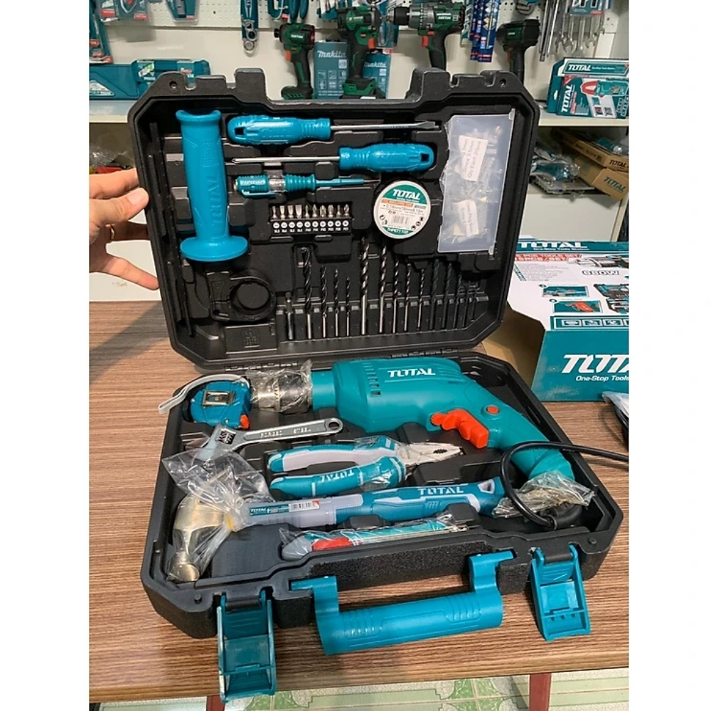 Bộ 115 món bao gồm máy khoan búa TG1061356E Total THKTHP1152C 4 THKTHP1152C-2