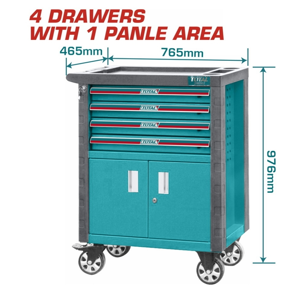 Tủ dụng cụ 4 ngăn kéo 2 cánh Total THRC01041 1 Tủ dụng cụ 4 ngăn kéo 2 cánh Total THRC01041