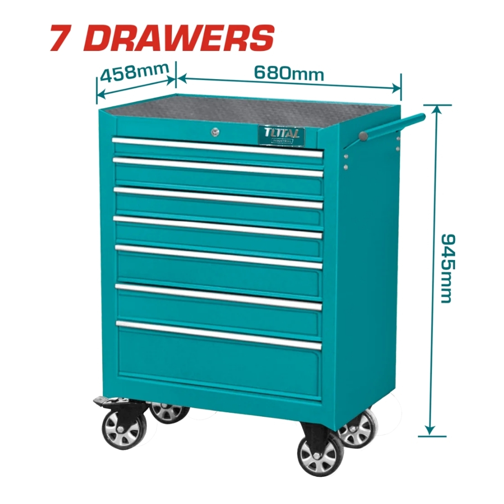 Tủ đựng đồ nghề 7 ngăn có bánh xe kéo Total THRC02071P 1 Tủ đựng đồ nghề 7 ngăn có bánh xe kéo Total THRC02071P