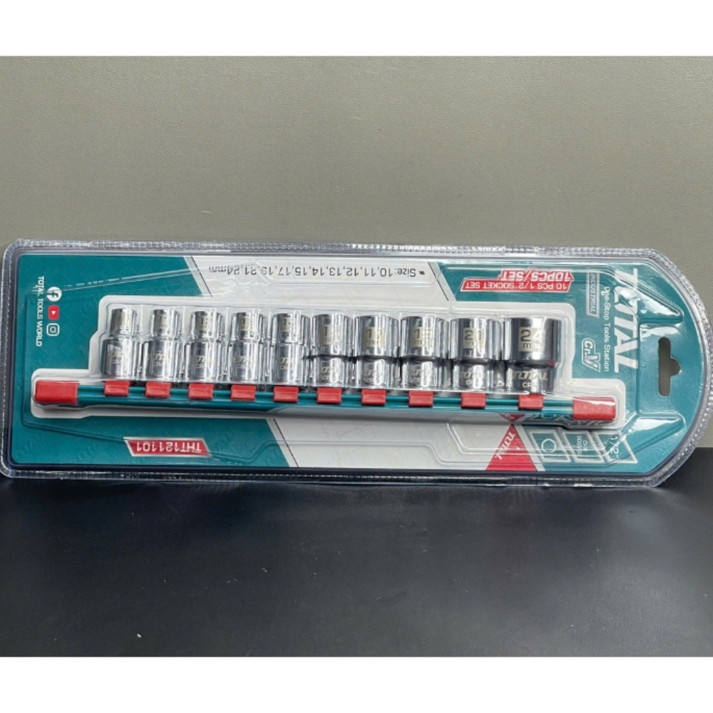 Bộ 10 đầu tuýp 1/2" Total THT121101 2 THT121101-2