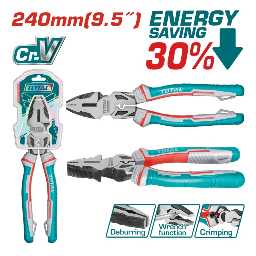Kềm răng cao cấp 9.5"/ 240mm Total THT210906S 1 Kềm răng cao cấp 9.5"/ 240mm Total THT210906S