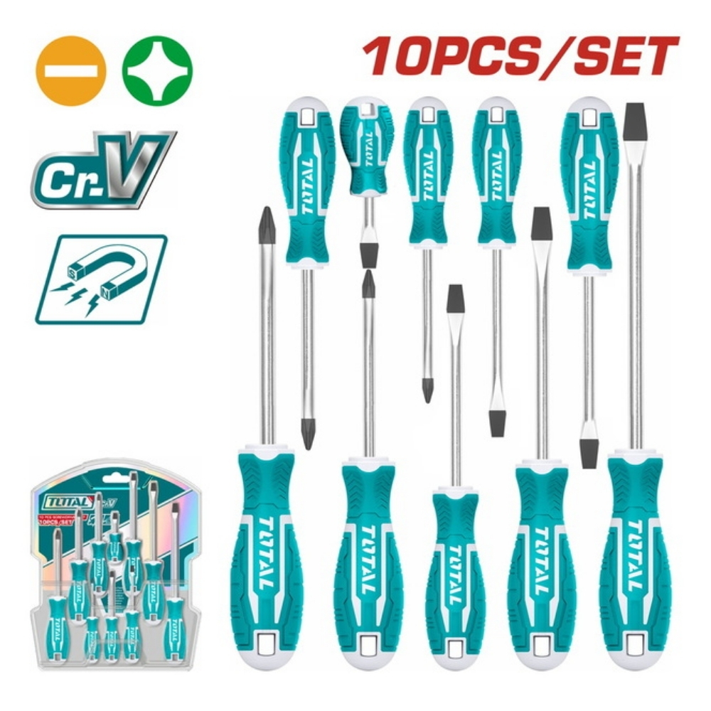 Bộ 10 tua vít Total THT250610 1 Bộ 10 tua vít Total THT250610