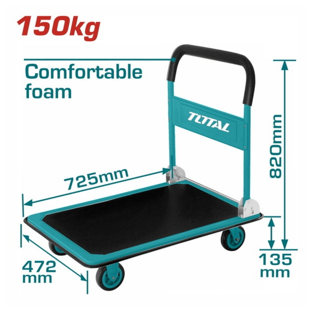 Xe đẩy hàng bằng tay 150kg có thể gập lại Total THTHP11502 1 Xe đẩy hàng bằng tay 150kg có thể gập lại Total THTHP11502