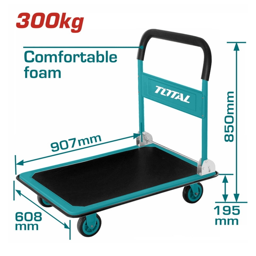 Xe đẩy hàng bằng tay 300kg có thể gập lại Total THTHP13002 1 Xe đẩy hàng bằng tay 300kg có thể gập lại Total THTHP13002