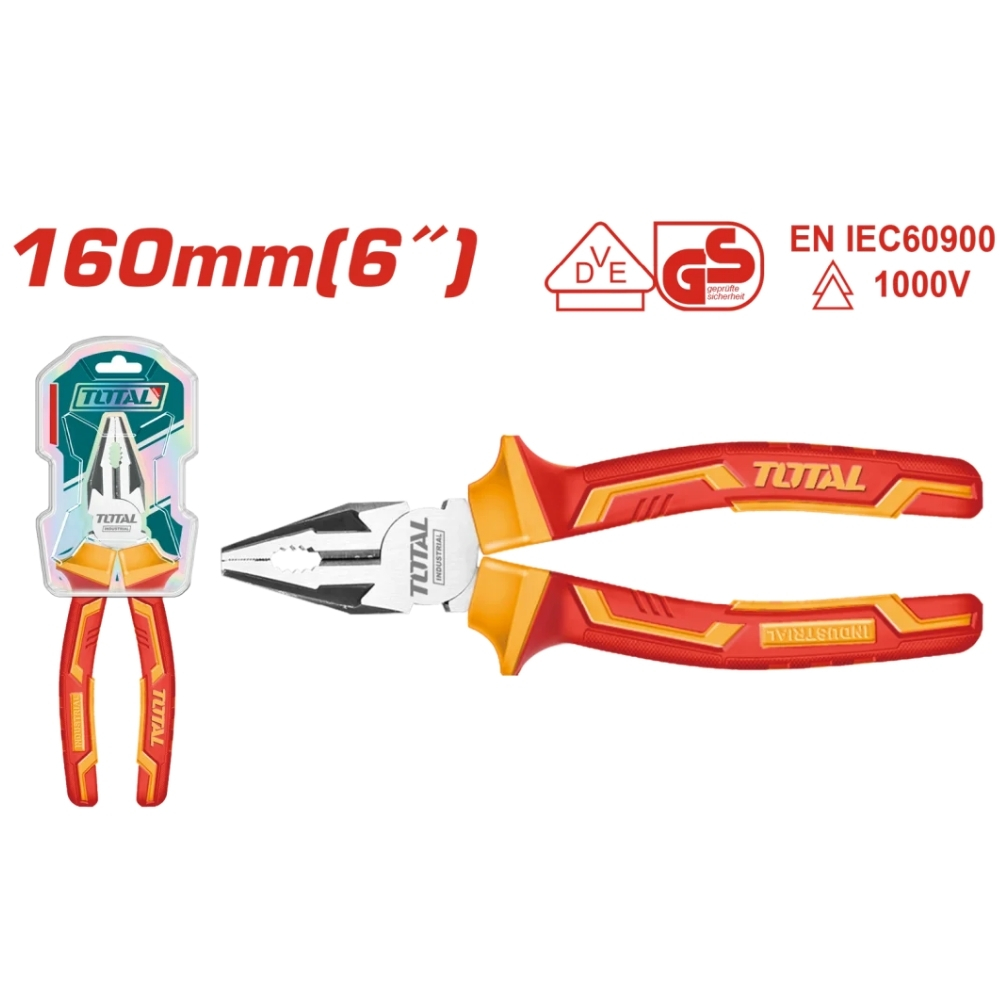 Kềm răng cách điện 6 "/ 160mm Total THTIP2161 1 Kềm răng cách điện 6 "/ 160mm Total THTIP2161