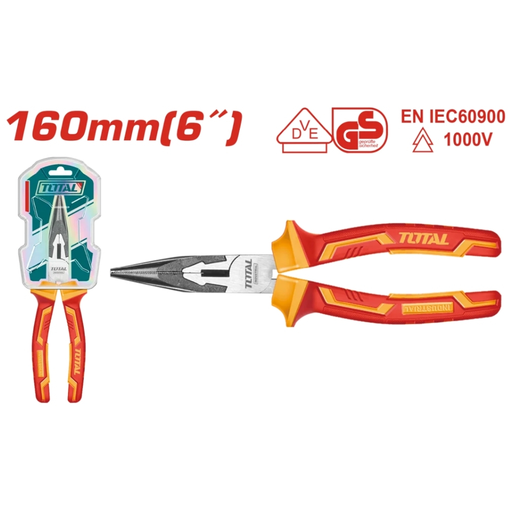 Kềm mũi nhọn mỏ dài cách điện 6"/160mm Total THTIP2361 1 Kềm mũi nhọn mỏ dài cách điện 6"/160mm Total THTIP2361