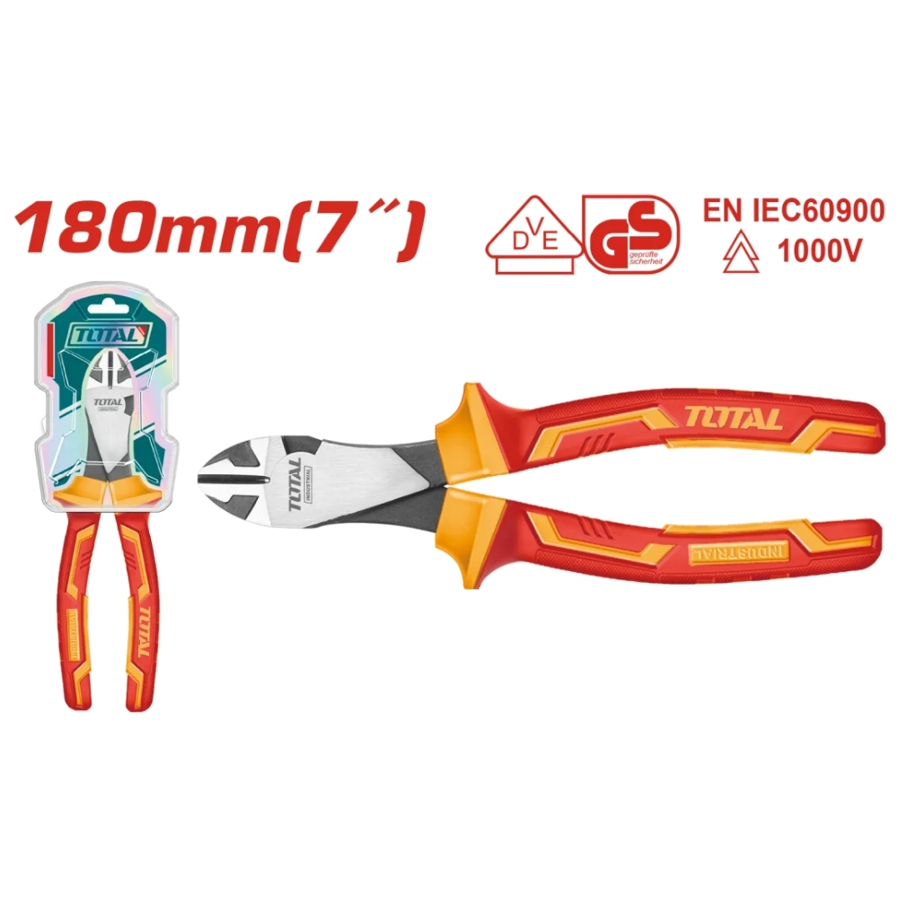 Kềm cắt cộng lực cách điện 7"/180mm Total THTIP2571 1 Kềm cắt cộng lực cách điện 7"/180mm Total THTIP2571