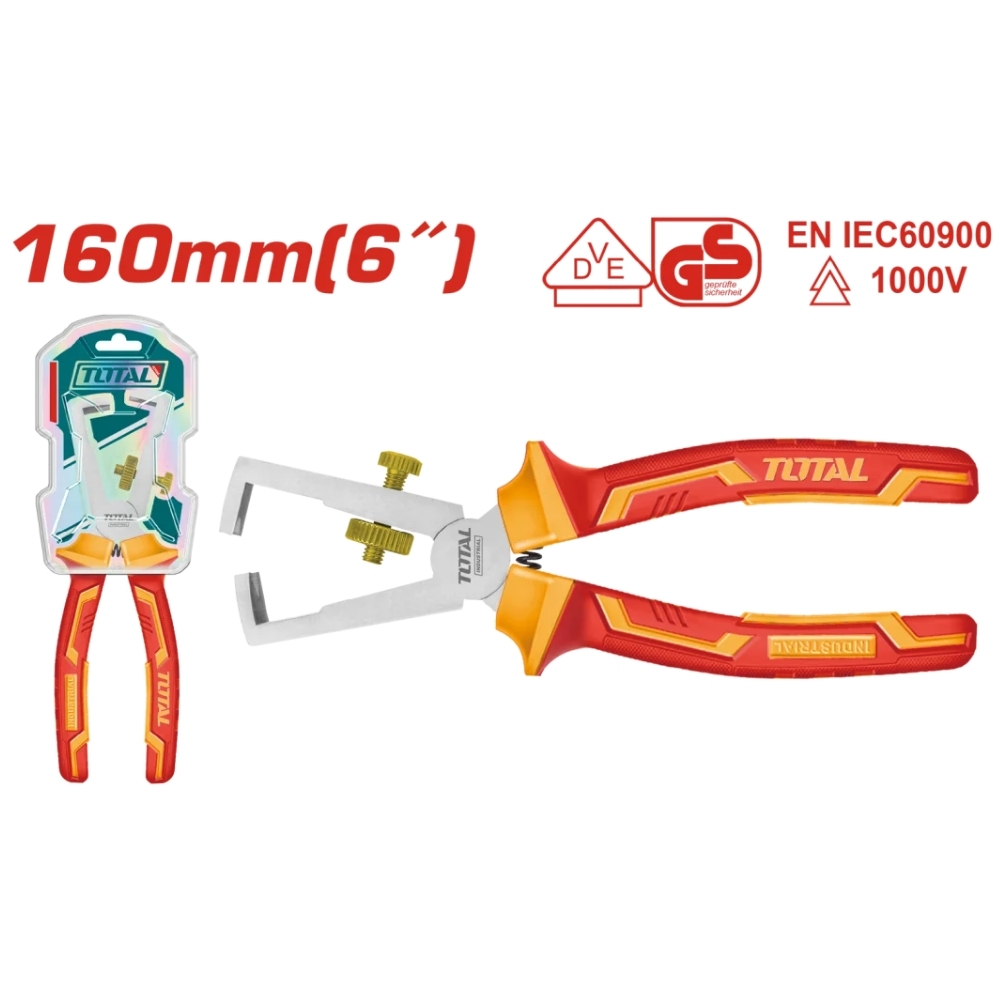 Kềm tuốt dây điện cách điện 6"/160mm Total THTIP2661 1 Kềm tuốt dây điện cách điện 6"/160mm Total THTIP2661