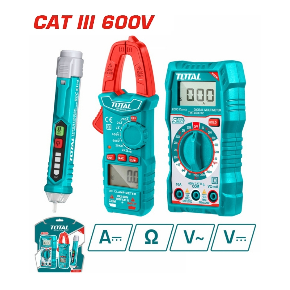 Bộ 3 dụng cụ kiểm tra điện Total TMT43028 1 Bộ 3 dụng cụ kiểm tra điện Total TMT43028