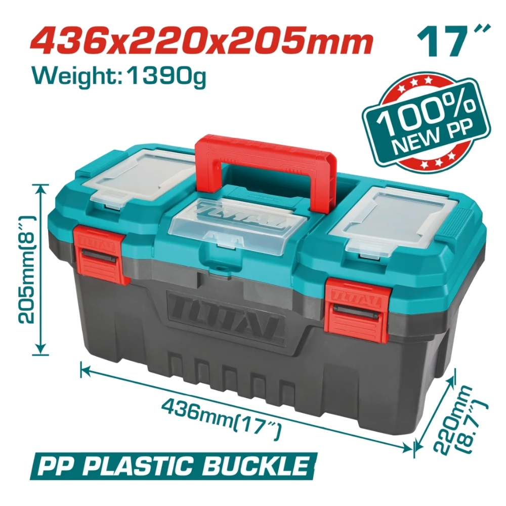 Hộp nhựa đựng công cụ 17 inch Total TPBX0171 1 Hộp nhựa đựng công cụ 17 inch Total TPBX0171