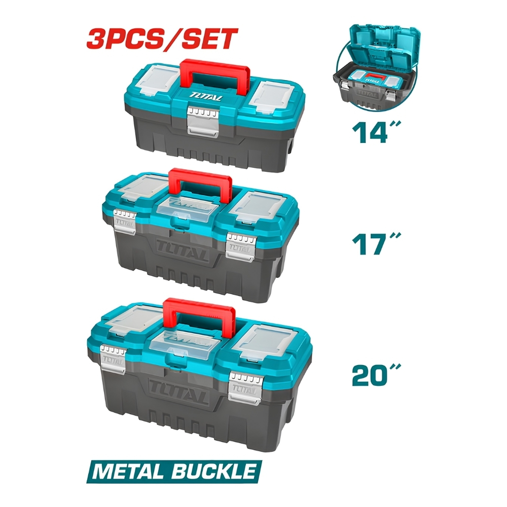 Bộ 3 hộp nhựa đựng đồ nghề Total TPBXK0032 1 Bộ 3 hộp nhựa đựng đồ nghề Total TPBXK0032