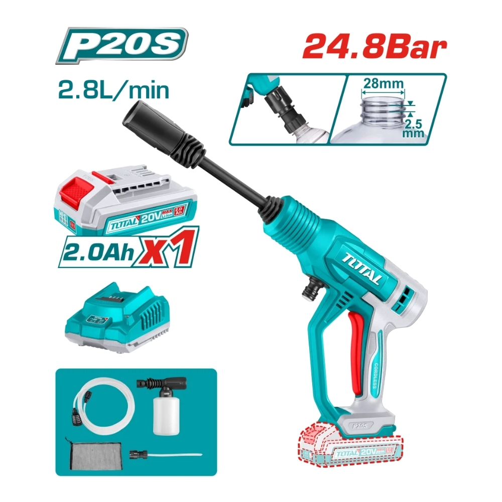 Máy xịt rửa áp lực dùng pin 20V Total TPWLI20362 1 Máy xịt rửa áp lực dùng pin 20V Total TPWLI20362